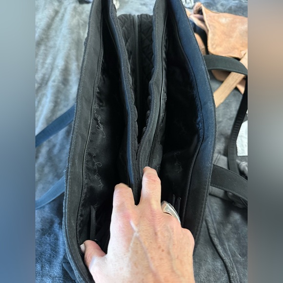 Vera Bradley Black Quilted Weekender Tote - Picture 6 of 12